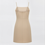 Linen tank dress in beige