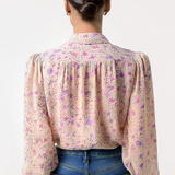 Floral blouse in peach