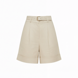 Belted short in beige