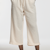 Linen crop pant in ivory