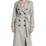 Wool trench in gray
