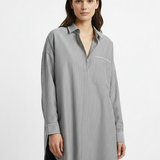 Striped tunic in black