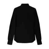 Front-tie blouse in black