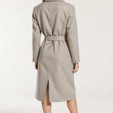Wool wrap coat in gray