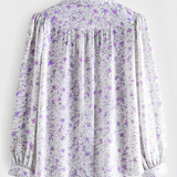 Floral blouse in lilac