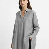 Striped tunic in black