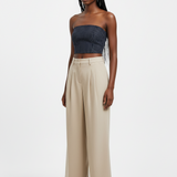 Strapless bustier in stripes