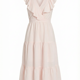 Ruffle mini dress in pink