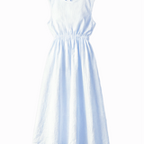 Portrait dress in baby blue