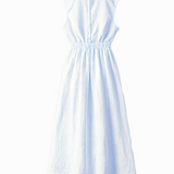 Portrait dress in baby blue