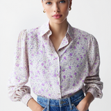 Floral blouse in lilac