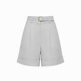 Belted short in gray