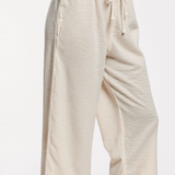 Linen crop pant in ivory