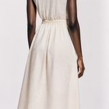 Portrait dress in ivory
