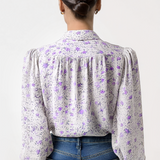 Floral blouse in lilac