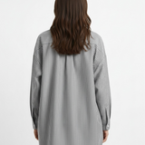 Striped tunic in black