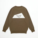 Rainfall Knit Crew Logo in Olive