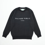 Rainfall Knit Crew Stamp in Black
