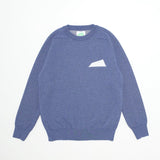 Rainfall Knit Crew Logo in Blue