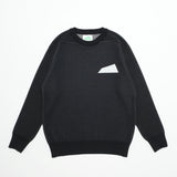 Rainfall Knit Crew Logo in Black
