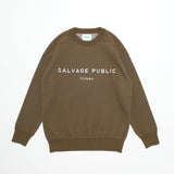Rainfall Knit Crew Stamp in Olive