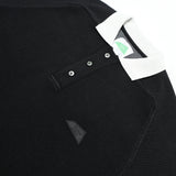 Rainfall Knit Polo in Black