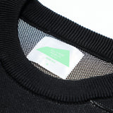 Rainfall Knit Crew Logo in Black