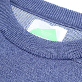 Rainfall Knit Crew Logo in Blue