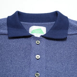 Rainfall Knit Polo in Blue