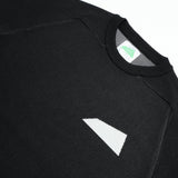 Rainfall Knit Crew Logo in Black