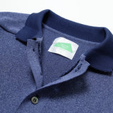 Rainfall Knit Polo in Blue