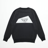 Rainfall Knit Crew Logo in Black