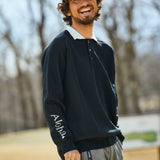 Rainfall Knit Polo in Blue