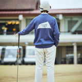 Rainfall Knit Crew Logo in Blue