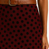 Polka dot mini in maroon