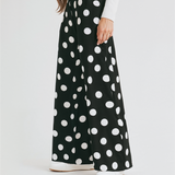 Polka dot pants in black