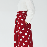 Polka dot pants in red