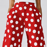 Polka dot pants in red