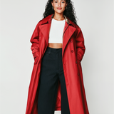 Classic trench in red
