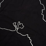 Island Map T-Shirt in Black